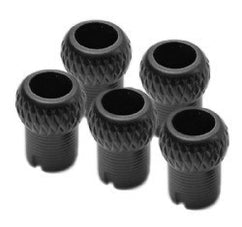 Plastic tube wrapping with imitation knot (Black, per 5) - Crook and Staple