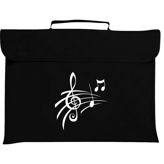 Music Bag - Treble Clef & Notes (Black)